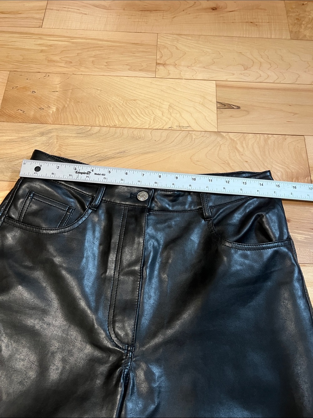 Wilfred Black Straight-Leg Faux Leather Pants - Picture 2 of 13